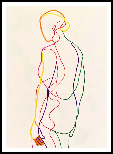 Plakat 64x90cm Tęczowy Zarys zdjęcie 3