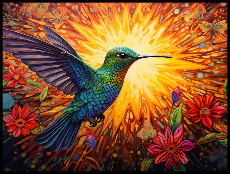 Plakat 100x75cm Koliber Barw zdjęcie 2