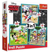 puzzle 3w1 myszka miki z przyjaciółmi 34846