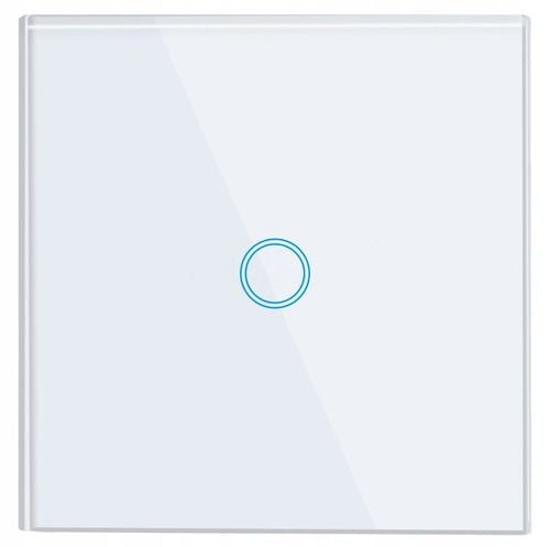 DOTYKOWY SZKLANY WŁĄCZNIK WYŁĄCZNIK ŚWIATŁA POJEDYNCZY BIAŁY SZKŁO na Arena.pl