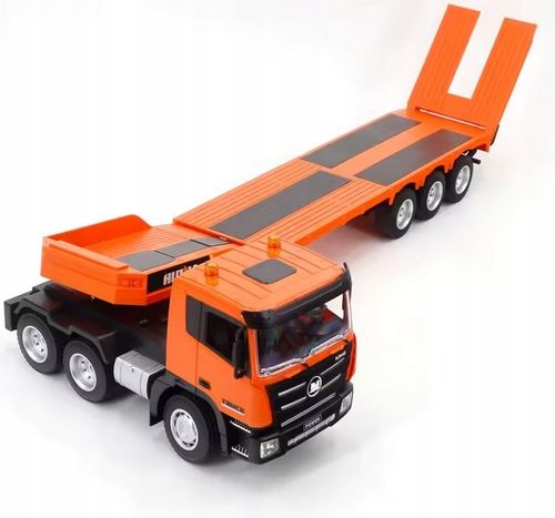 OGROMNA CIĘŻARÓWKA Z PRZYCZEPĄ SAMOCHÓD LAWETA KOPARKA RC 2x PILOT 1319 na Arena.pl