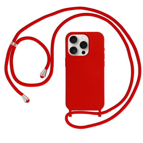 Strap Silicone Case do Iphone 15 Pro Max wzór 1 czerwony zdjęcie 1