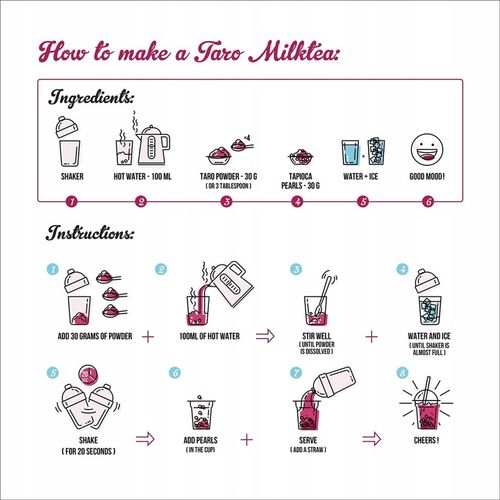 Proszek instant do bubble tea | Premium Taro 1000g na Arena.pl