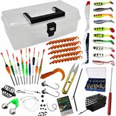 Pudełko Skrzynka Wędkarska + zestaw Akcesoriów