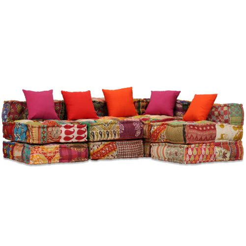 Modułowa Sofa Patchworkowa, 4-Osobowa na Arena.pl