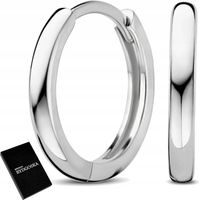 Srebrne kolczyki kółka kolczyki koła rodowane angielskie srebro próba 925