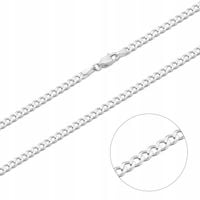 SREBRNY ŁAŃCUSZEK ŁAŃCUCH 925 SPLOT PANCERKA 3,3mm / 55 cm - SREBRO GRAWER