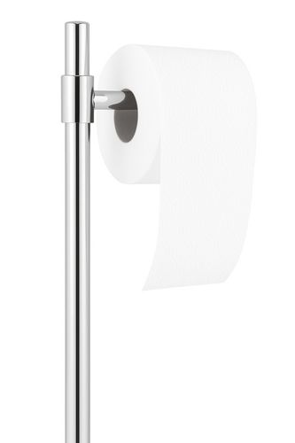 Stojak z uchwytem na papier toaletowy i szczotka do WC zestaw chrom YOKA na Arena.pl
