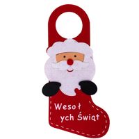 zawieszki na drzwi klamkę świąteczny mikołaj 23x11