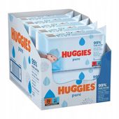 HUGGIES PURE 99% WODY WIPES CHUSTECZKI NAWILŻANE 10 x 56 = 560