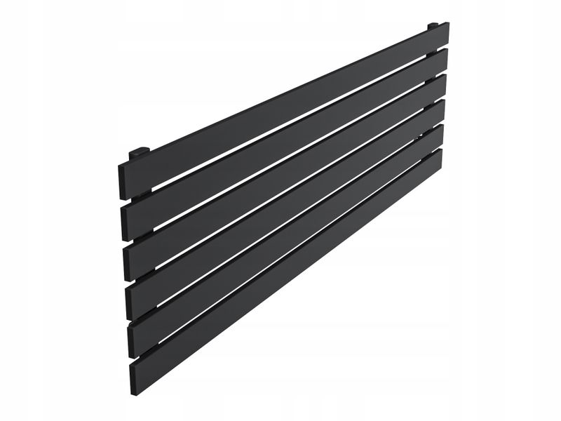 Grzejnik pokojowy poziomy BELLOSLIM 45x140 czarny zdjęcie 2