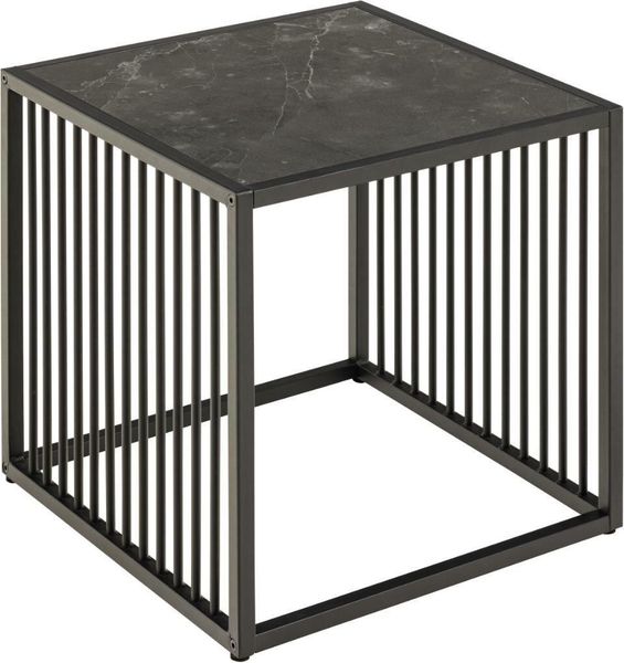 Stolik kawowy Strington 40x40cm marmur czarny zdjęcie 1
