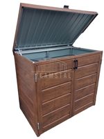 Zabudowa koszy na śmieci obudowa kubłów 140x80x120 cm 2x240L TS602