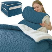 KOŁDRA CIEPŁA ZIMOWA PUSZYSTA 200X230 GRUBY KOC