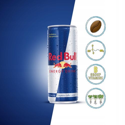 RED BULL Napój Energetyczny Energy Drink 8 PACK 250ml ZESTAW na Arena.pl