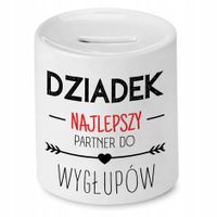 Skarbonka Dzień Dziadka Najlepszy Partner Z Nadrukiem Ze Zdjęciem