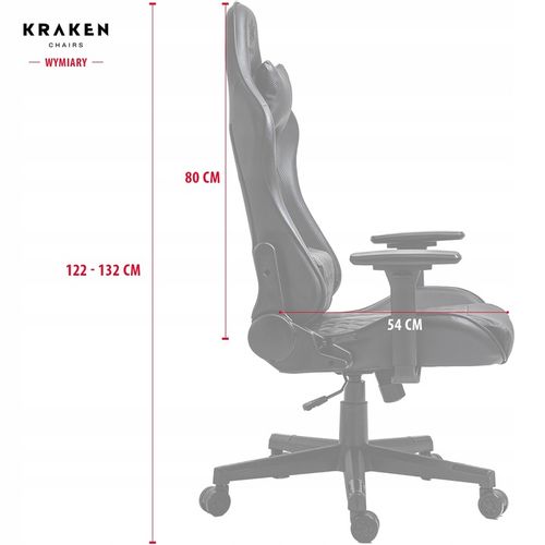 Fotel Gamingowy Biurowy Obrotowy Kubełkowy Krzesło Biurowe Czarny na Arena.pl