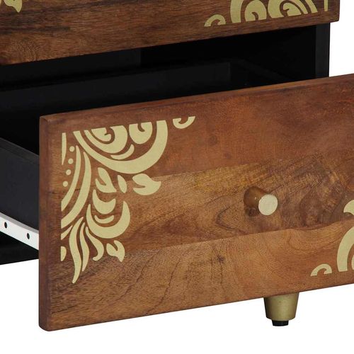 Szafka Nocna z szufladą 2 pcs miodowy brąz 40 x 33 x 46 cm na Arena.pl