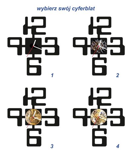 ZEGAR ŚCIENNY CYFRY 58cm XXL 126.11 na Arena.pl