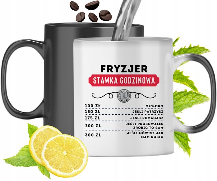 Dla Fryzjera Kubek Magiczny Na Prezent Z Nadrukiem Ze Zdjęciem zdjęcie 1