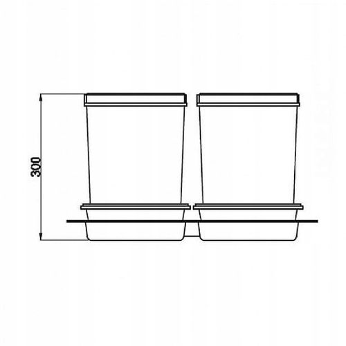 Kosz Segregator na śmieci MULTINO 60 2x15 L - 2 pojemniki na Arena.pl