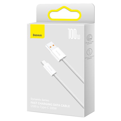 Kabel USB do USB-C Baseus Dynamic Series, 100W, 2m (biały) na Arena.pl
