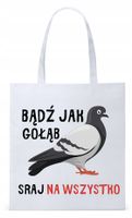 Śmieszny Zabawny Prezent Torba Eco Biała Shopper Z Nadrukiem Ze Zdjęciem