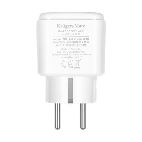 GNIAZDO WIFI KRUGER&MATZ CONNECT P4 BIAŁE TUYA na Arena.pl