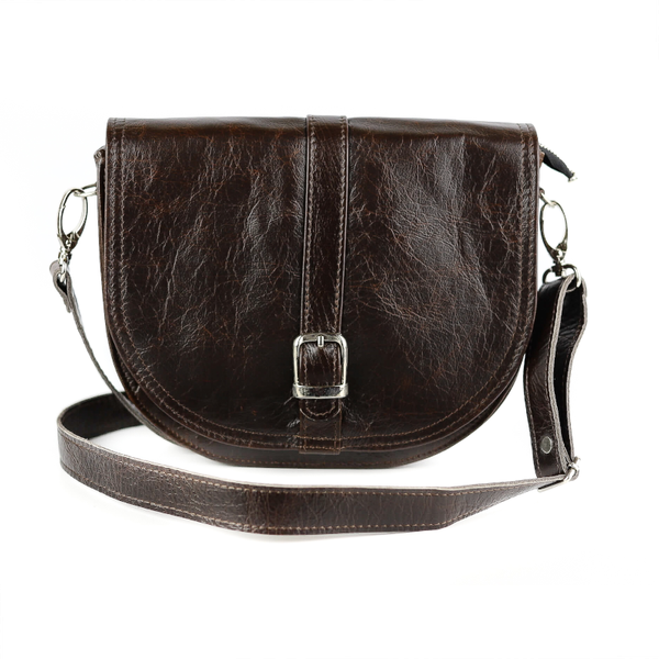 T-05 Torebka kopytko-gnieciony brąz KEMER zdjęcie 3