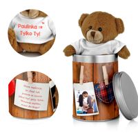 MIŚ PLUSZAK z DEDYKACJĄ w PUSZCE na WALENTYNKI