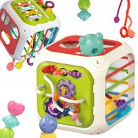 2X Edukacyjna Kostka Sensoryczna Sorter Klocki 7w1