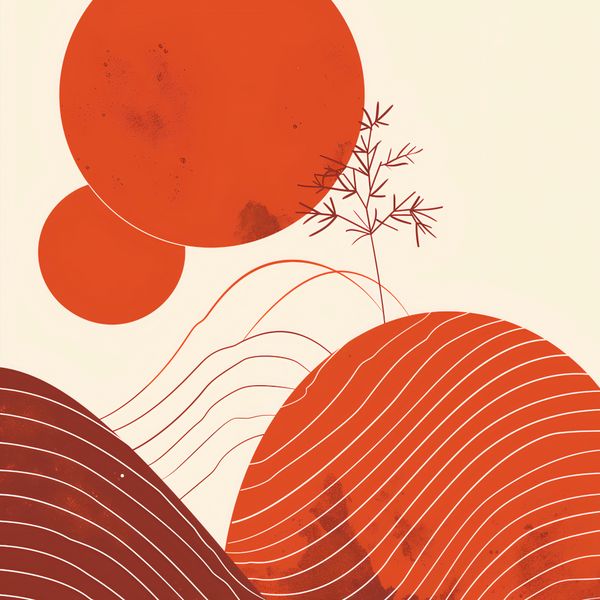 Plakat 60x60cm Ciepło Czerwieni zdjęcie 1