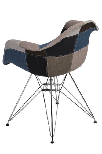 Krzesło P018 DAR patchwork nieb - szary  D2 na Arena.pl
