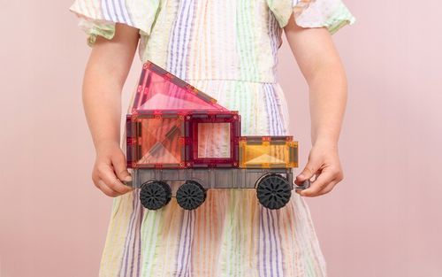 Connetix klocki magnetyczne pociąg Pastel Transport Pack 50 el. na Arena.pl