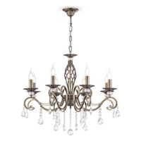 Wisząca LAMPA glamour GRACE RC247-PL-08-R Maytoni metalowa OPRAWA świecznikowy ZWIS z kryształkami złoty