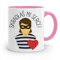 Kubek Różowy Dla Dziewczyny Skradłaś Mi Serce Z Nadrukiem Ze Zdjęciem