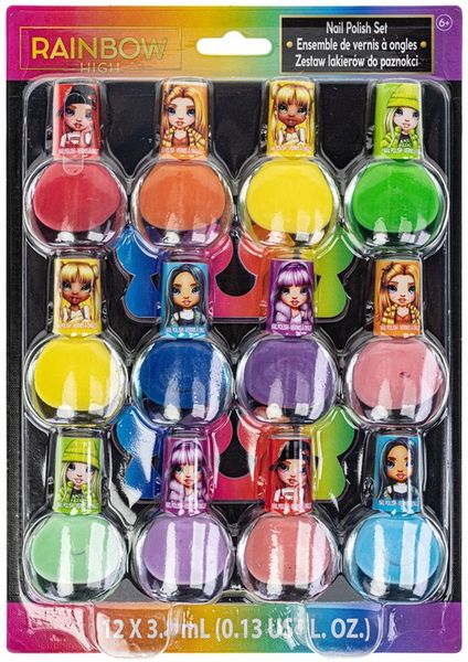 RAINBOW HIGH DUŻY ZESTAW 12 LAKIERÓW DO PAZNOKCI IDEALNY NA PREZENT +GRATIS zdjęcie 2