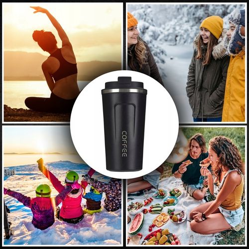 KUBEK TERMICZNY TERMOS 510 ML WYŚWIETLACZ EKRAN LCD NA KAWĘ HERBATĘ SMART na Arena.pl