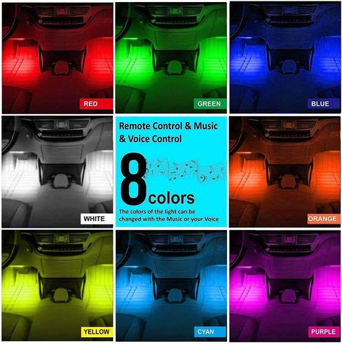 Oświetlenie do samochodu 4x LED taśma RGB na Arena.pl