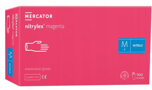 rękawice nitrylowe 100 szt. 8-m nitrylex magenta na Arena.pl