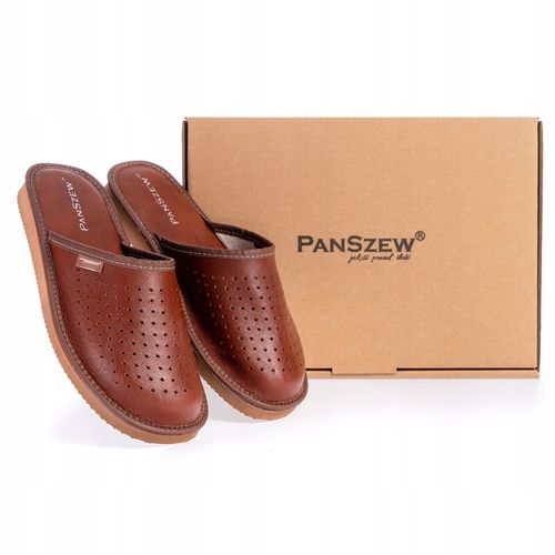 PanSzew Kapcie Męskie SKÓRZANE Pantofle KLASYCZNE z Dziurkami 40-46 na Arena.pl