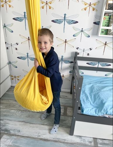 huśtawka kokon żółty MAŁPISZON na Arena.pl