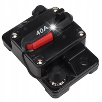 UCHWYT BEZPIECZNIKA RESETOWALNEGO 12V CAR AUDIO WYŁĄCZNIK AUTOMATYCZNY 40A