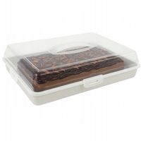 POJEMNIK NA CIASTO DUŻY BOX Z POKRYWĄ NA ŻYWNOŚĆ UCHWYT TRANSPORTER