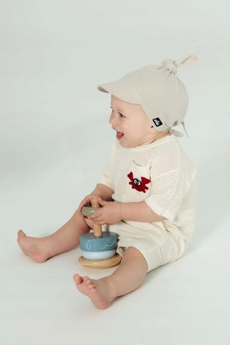 Chustka z daszkiem muślinowa Taupe na Arena.pl