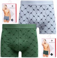 Bokserki Męskie Bawełniane WZOREK KLASYCZNE KOLOROWE MORAJ ZESTAW 2-PAK M