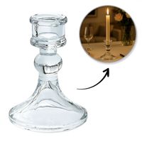 świecznik dekoracyjny, szklany glamour 10 cm - sw13