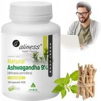 Aliness ASHWAGANDHA 100 kap NATURALNA STRES PAMIĘĆ SPOKÓJ