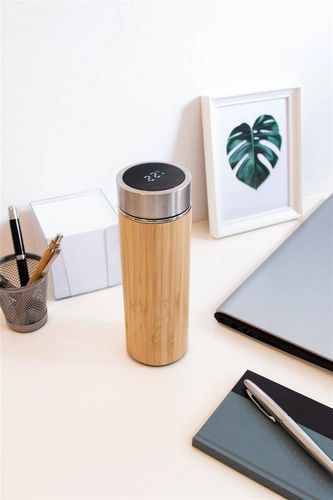 Termos BAMBOO TEMP, brązowy, srebrny na Arena.pl