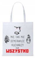 Dla Kucharza Kucharki Torba Eco Biała Shopper Z Nadrukiem Ze Zdjęciem